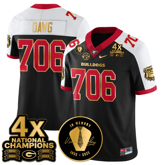 Dawg Jersey #706 Georgia Bulldogs 4x-Time National Champions Stitched