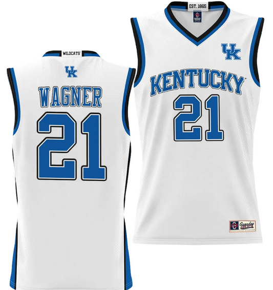 DJ Wagner Jersey #21 Kentucky Wildcats NIL College Basketball Lightweight White