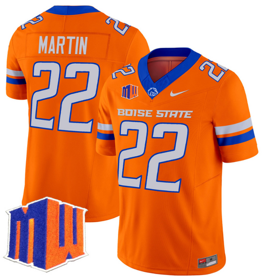 Doug Martin Jersey #22 Boise State Broncos Vapor Limited College Football Stitched Orange