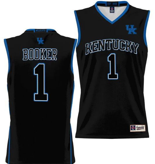 Devin Booker Jersey #1 Kentucky Wildcats NIL College Basketball Lightweight Black