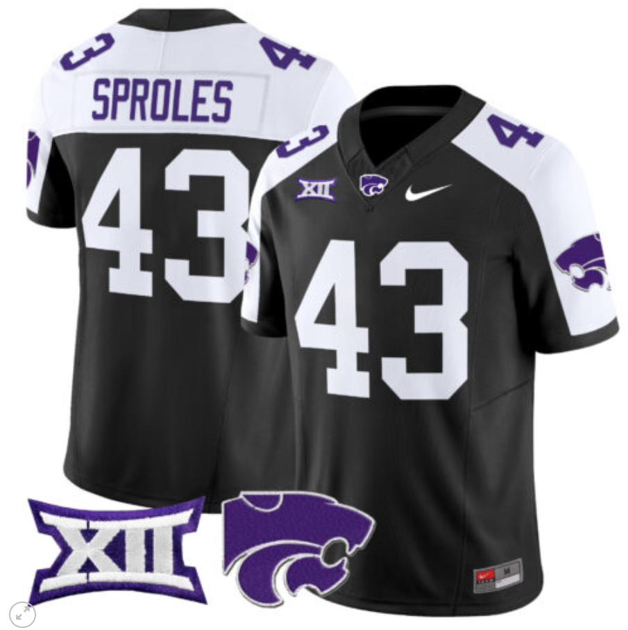 Darren Sproles Jersey #43 Kansas State Wildcats Vapor Limited Football Black Alternate