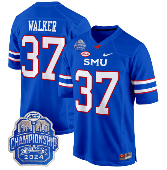 Doak Walker Jersey #37 SMU Mustangs 2024 ACC Championship Patch Blue