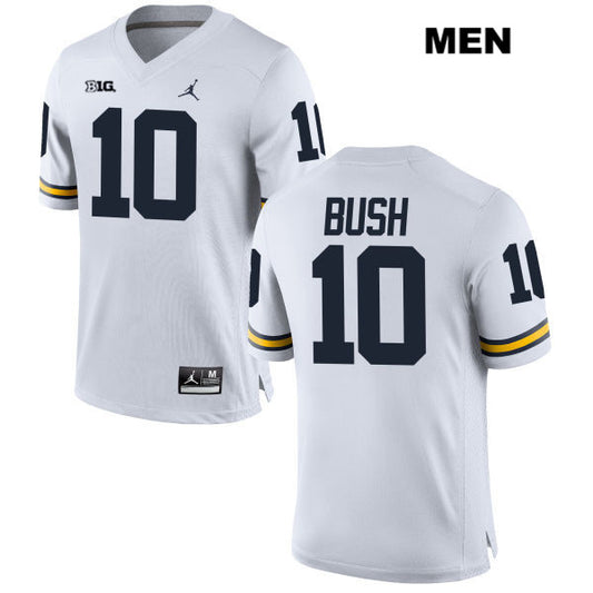Devin Bush Jordan #10 White Michigan Wolverines Stitched College Football Jersey