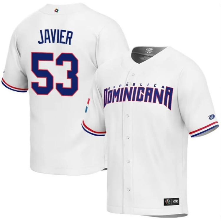 Dominican Baseball Cristian Javier World Baseball Classic Jersey – White