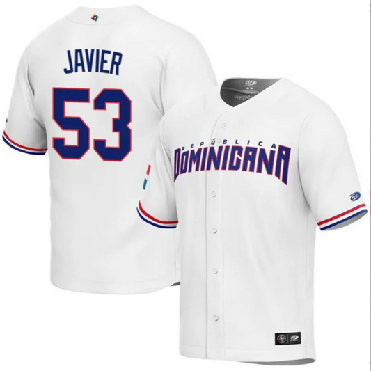 Dominican Baseball Cristian Javier World Baseball Classic Jersey – White