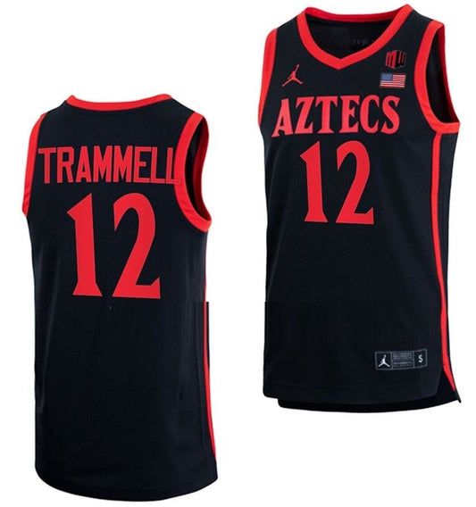 Darrion Trammell Jersey San Diego State Aztecs College Basketball Blue Alternate #12