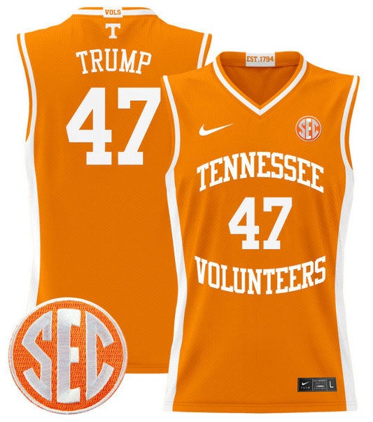 Donald Trump Jersey #47 Tennessee Vols 2024 Lightweight Basketball Orange