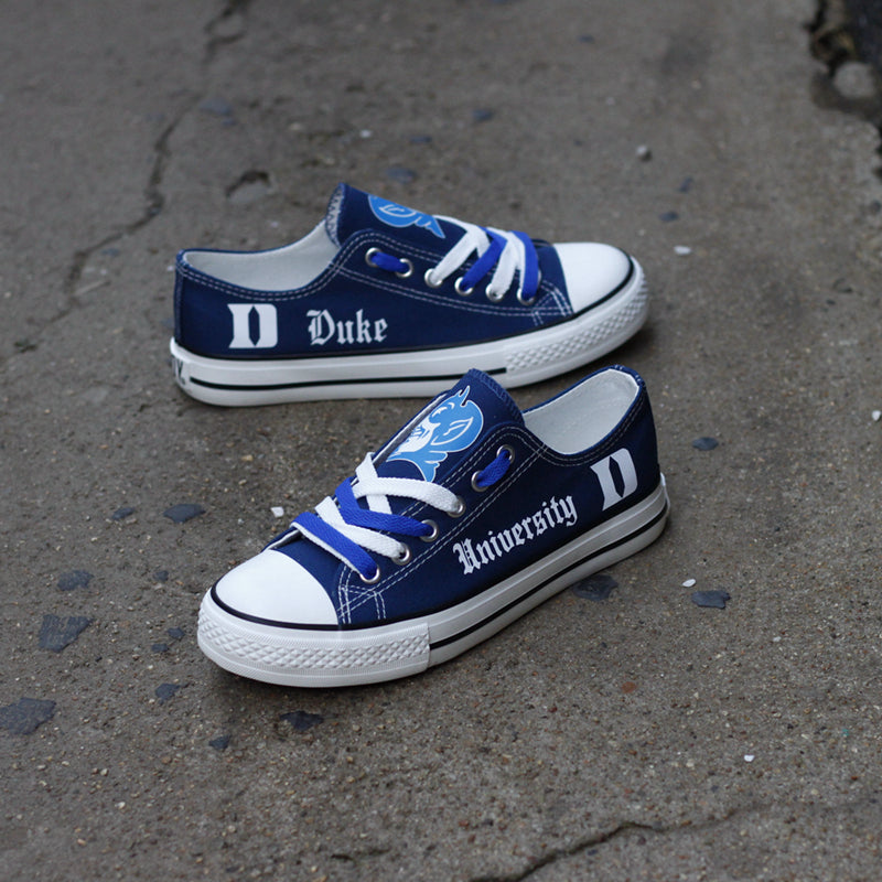 Duke Blue Devils Limited Print NCAA College Students Low Top Canvas Shoes Sport Sneakers 1