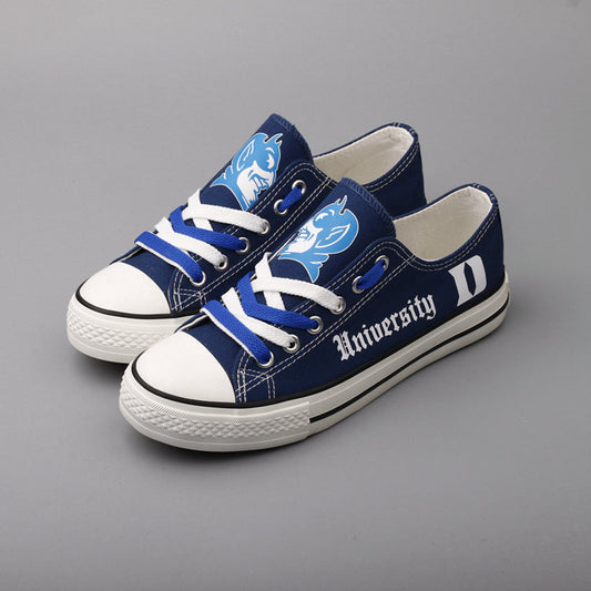 Duke Blue Devils Limited Print NCAA College Students Low Top Canvas Shoes Sport Sneakers 1