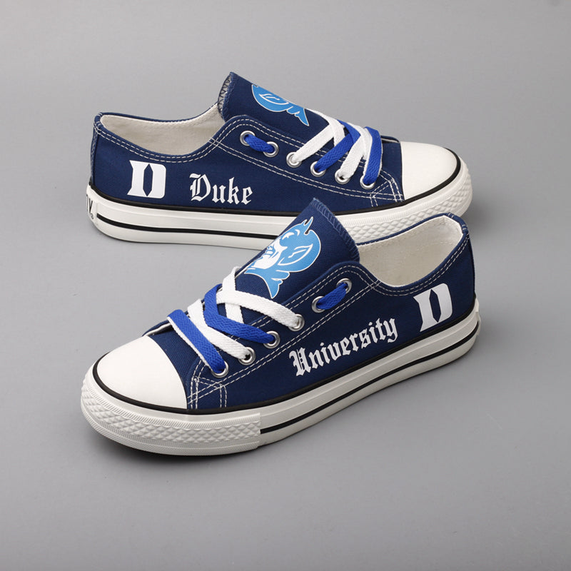 Duke Blue Devils Limited Print NCAA College Students Low Top Canvas Shoes Sport Sneakers 1