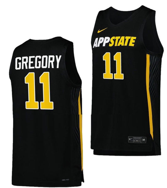 Donovan Gregory Jersey Appalachian State Mountaineers College Basketball Black #11
