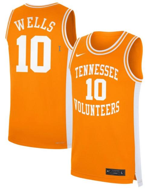 Destinee Wells Jersey #10 Tennessee Volunteers Basketball NIL Orange