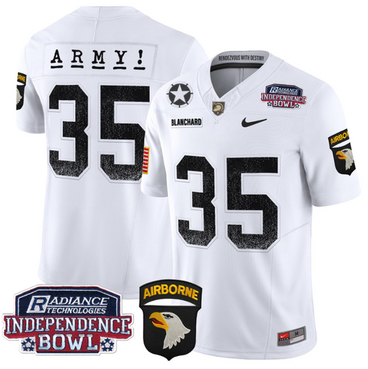 Doc Blanchard Jersey #35 Army Black Knights Independence Bowl Patch White