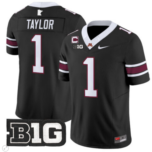 Darius Taylor Jersey #1 Minnesota Golden Gophers Vapor Limited Football Black