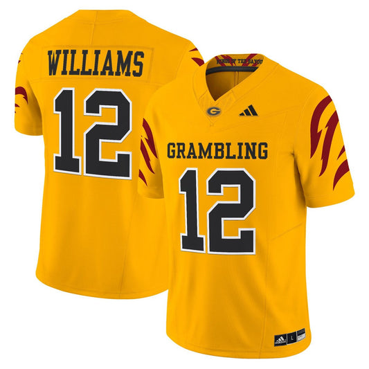 Doug Williams Jersey #12 Grambling Tigers 2025 Vapor Limited Stitched Gold