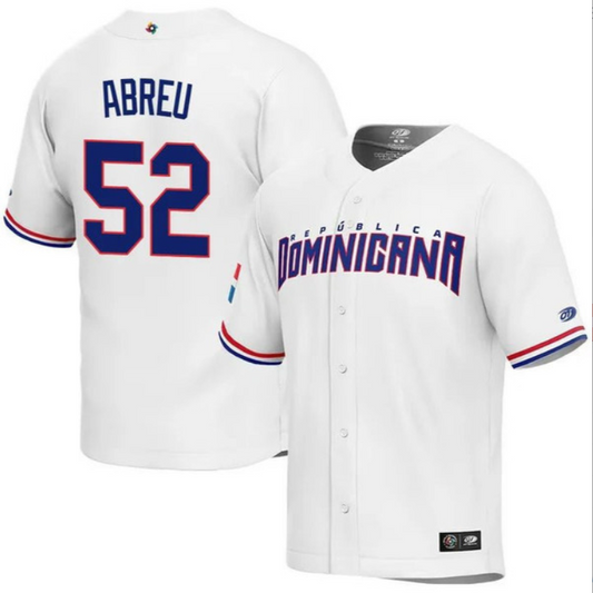 Dominican Baseball Bryan Abreu World Baseball Classic Jersey – White
