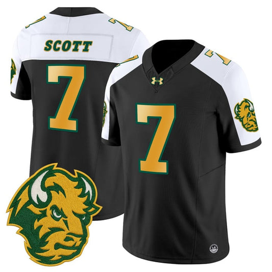 DJ Scott Jersey #7 North Dakota State Bison Vapor Limited Stitched Black Alter