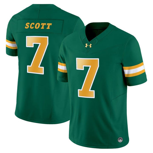DJ Scott Jersey #7 North Dakota State Bison Vapor Limited Stitched Green