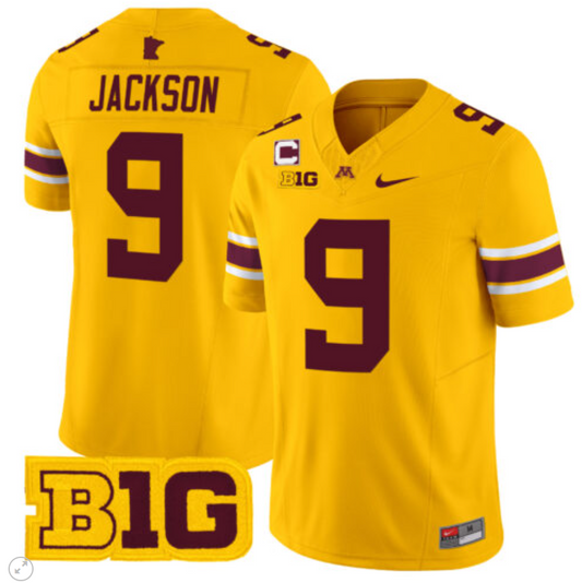 Daniel Jackson Jersey #9 Minnesota Golden Gophers Vapor Limited Football Gold