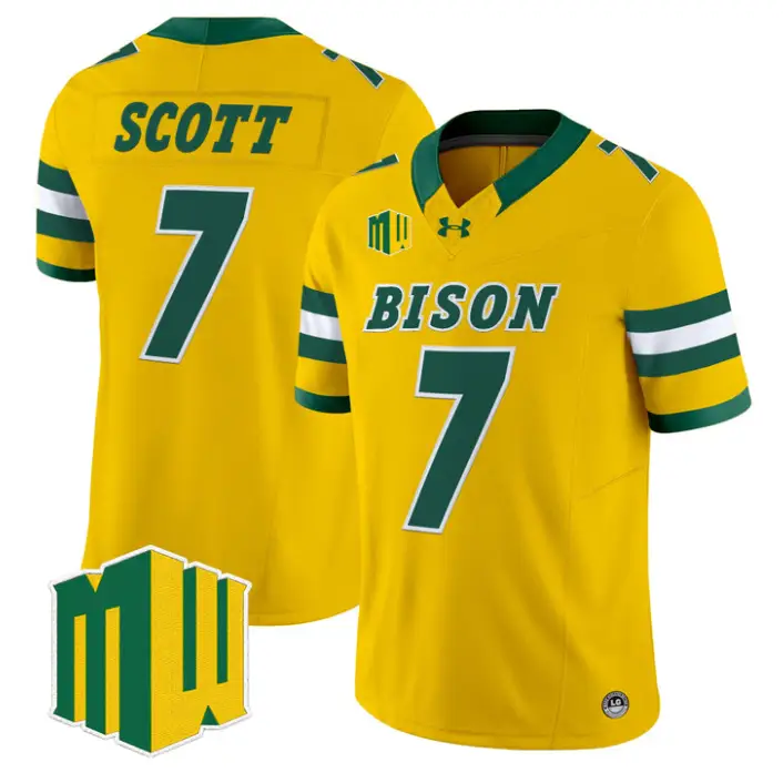 DJ Scott Jersey #7 North Dakota State Bison 2026 Vapor Limited Stitched