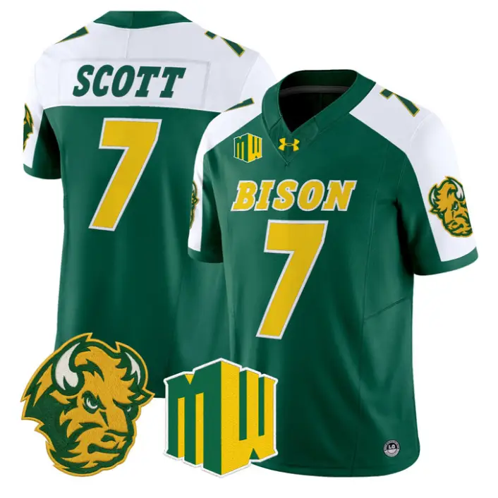 DJ Scott Jersey #7 North Dakota State Bison 2026 Vapor Limited Stitched