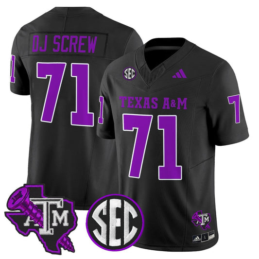 DJ Screw Jersey #71 Texas A&M Aggies DJ Screw Vapor Limited Stitched