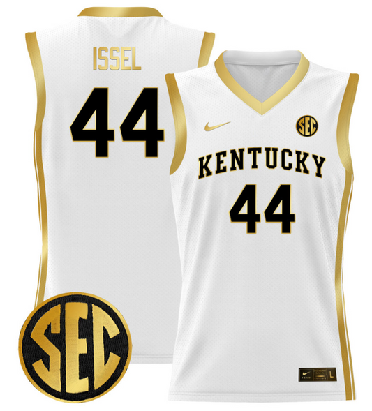Dan Issel Jersey #44 Kentucky Wildcats Lightweight Basketball White Gold