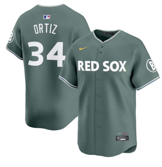 David Ortiz Jersey #34 Boston Red Sox 2025 City Connect Vapor Premier Limited Stitched Green