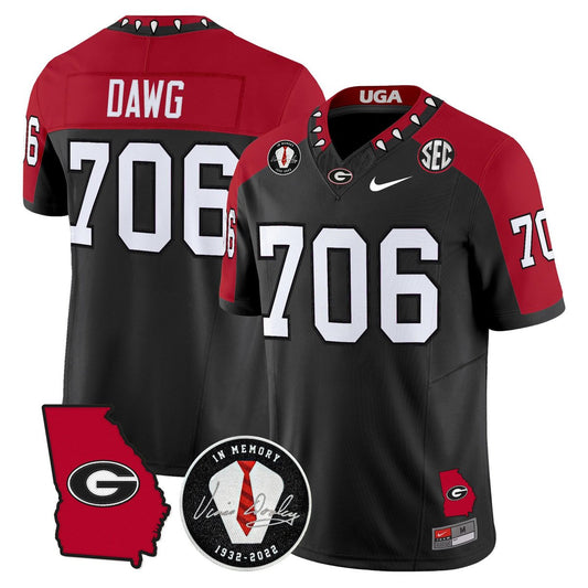 Dawg Jersey #706 Georgia Bulldogs 2025 Vapor Limited Stitched Black Alter