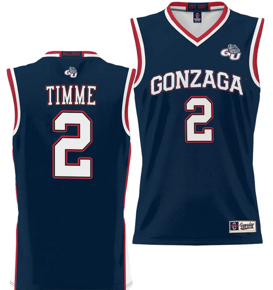Drew Timme Jersey #2 Gonzaga Bulldogs NIL College Basketball Lightweight Black
