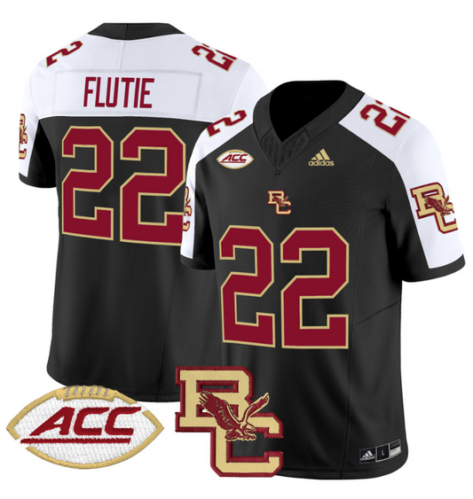 Doug Flutie Jersey #22 Boston College Eagles 2024 Stitched Black Alternate