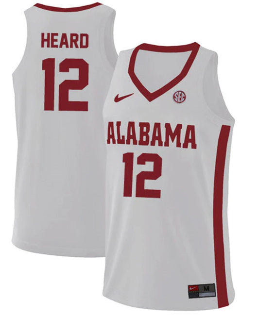 Delaney Heard Jersey Alabama Crimson Tide College Basketball Replica White #12