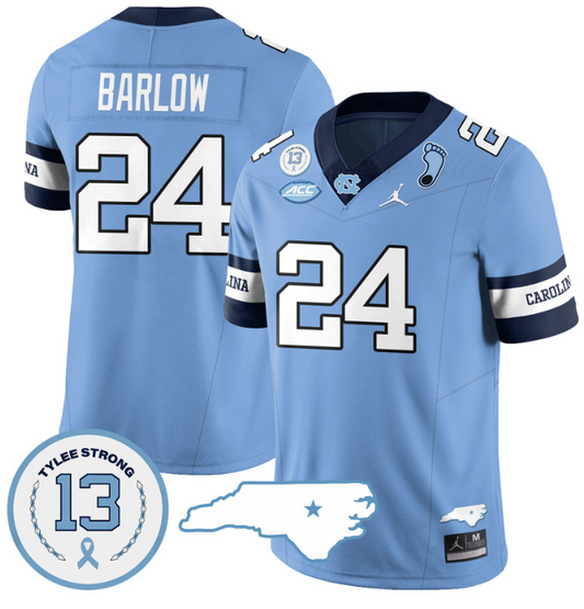 Darwin Barlow Jersey #24 North Carolina Tar Heels Vapor College Football Stitched Alternate White