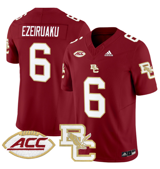 Donovan Ezeiruaku Jersey #6 Boston College Eagles 2024 Stitched Maroon