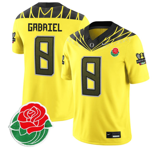 Dillon Gabriel Jersey #8 Oregon Ducks Rose Bowl Patch Vapor Football Yellow