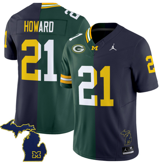 Desmond Howard Jersey #21 Michigan Wolverines Split Vapor Limited Football