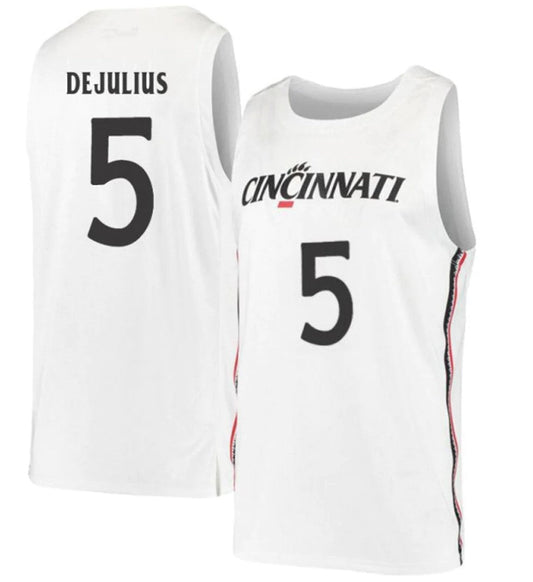 David DeJulius Jersey Cincinnati Bearcats College Basketball White #5