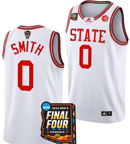 DJ Horne Jersey #0 NC State Wolfpack 2024 NCAA March Madness Final Four Basketball White