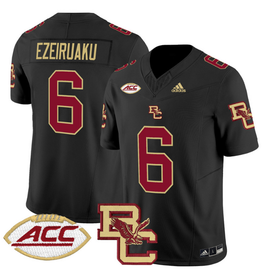 Donovan Ezeiruaku Jersey #6 Boston College Eagles 2024 Stitched Black