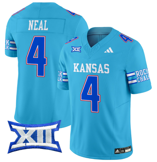Devin Neal Jersey #4 Kansas Jayhawks 2024 Vapor College Football Vapor Limited Old Ku