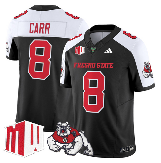 David Carr Jersey #8 Fresno State Bulldogs 2024 Stitched Black Alternate