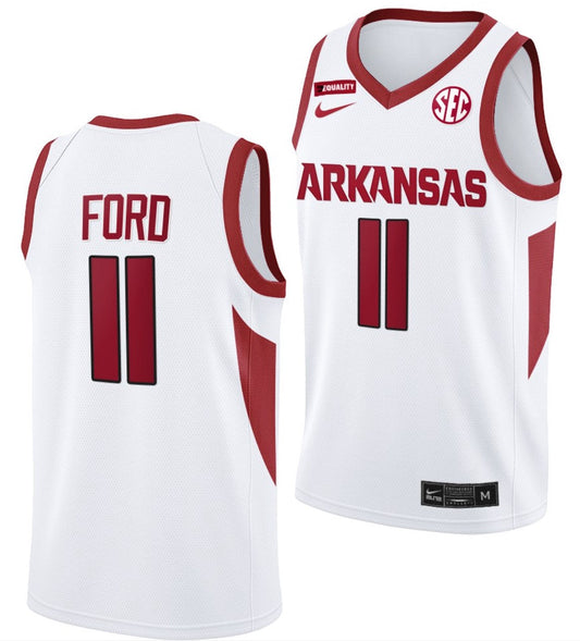 Derrian Ford Jersey Arkansas Razorbacks College Basketball #11
