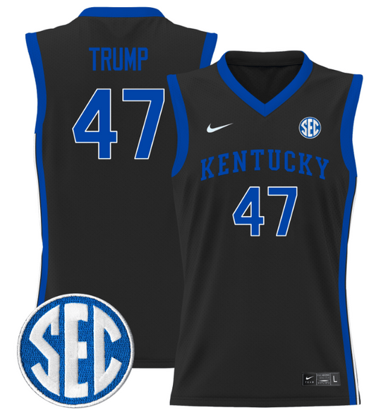 Donald Trump Jersey #47 Kentucky Wildcats Lightweight Basketball Black