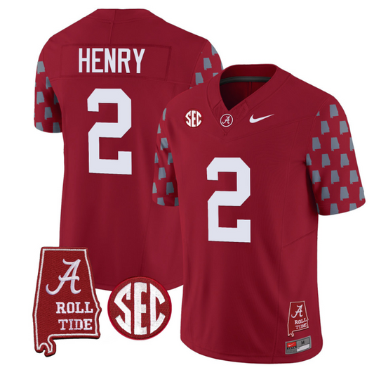 Derrick Henry Jersey #2 Alabama Crimson Tide Vapor College Football Limited Stitched Crimson