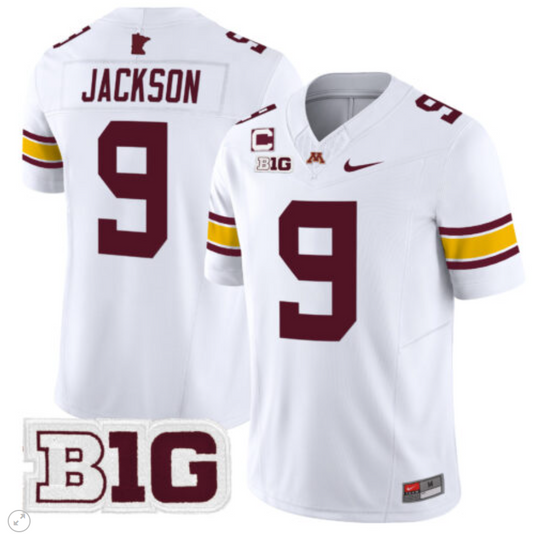 Daniel Jackson Jersey #9 Minnesota Golden Gophers Vapor Limited Football White