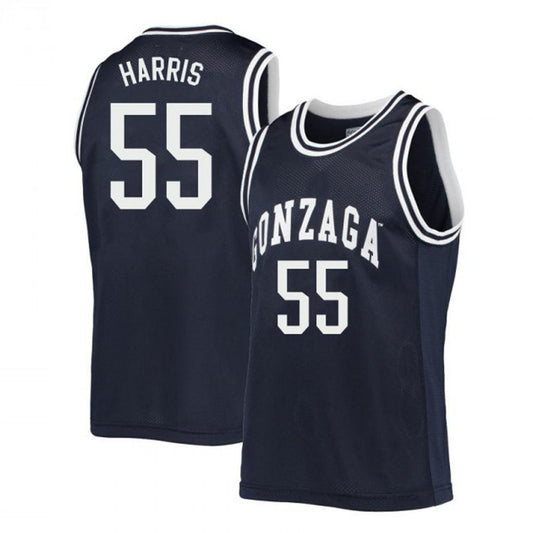 Dominick Harris Jersey Gonzaga Bulldogs College Basketball Navy #551