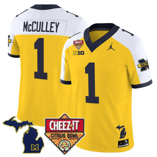 Donaven McCulley Jersey #1 Michigan Wolverines 2025 Cheez-It Citrus Bowl
