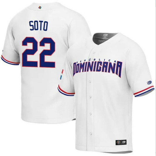 Dominican Baseball Juan Soto World Baseball Classic Jersey – White