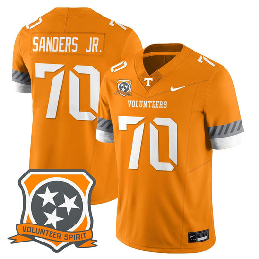 David Sanders Jr Jersey #70 Tennessee Volunteers 2025 Spirit Stitched Orange