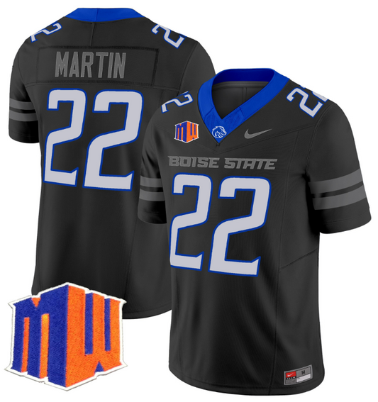 Doug Martin Jersey #22 Boise State Broncos Vapor Limited College Football Stitched Black